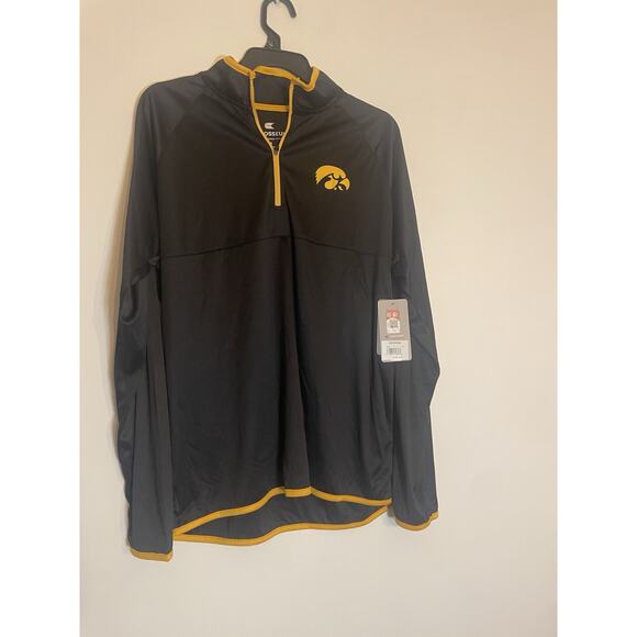 Colosseum Black Quarter Zip New With Tags Iowa Pullover - Picture 1 of 4
